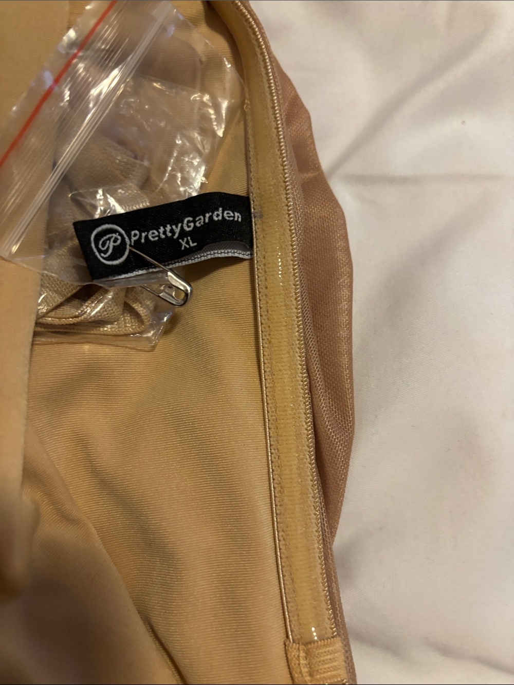 Strapless Ombre Tan-to-Brown Midi Dress - Picture 2 of 4